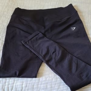 Gymshark seamless mesh leggings, large, black